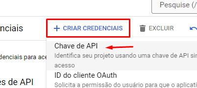 Criar Chave de API 2