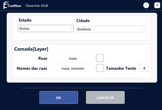 DMUB Seleção de Cidade
